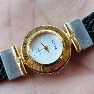 Futura Women Wrist Watch Gold Tone Case Japan Movement Analog Ladies Watch